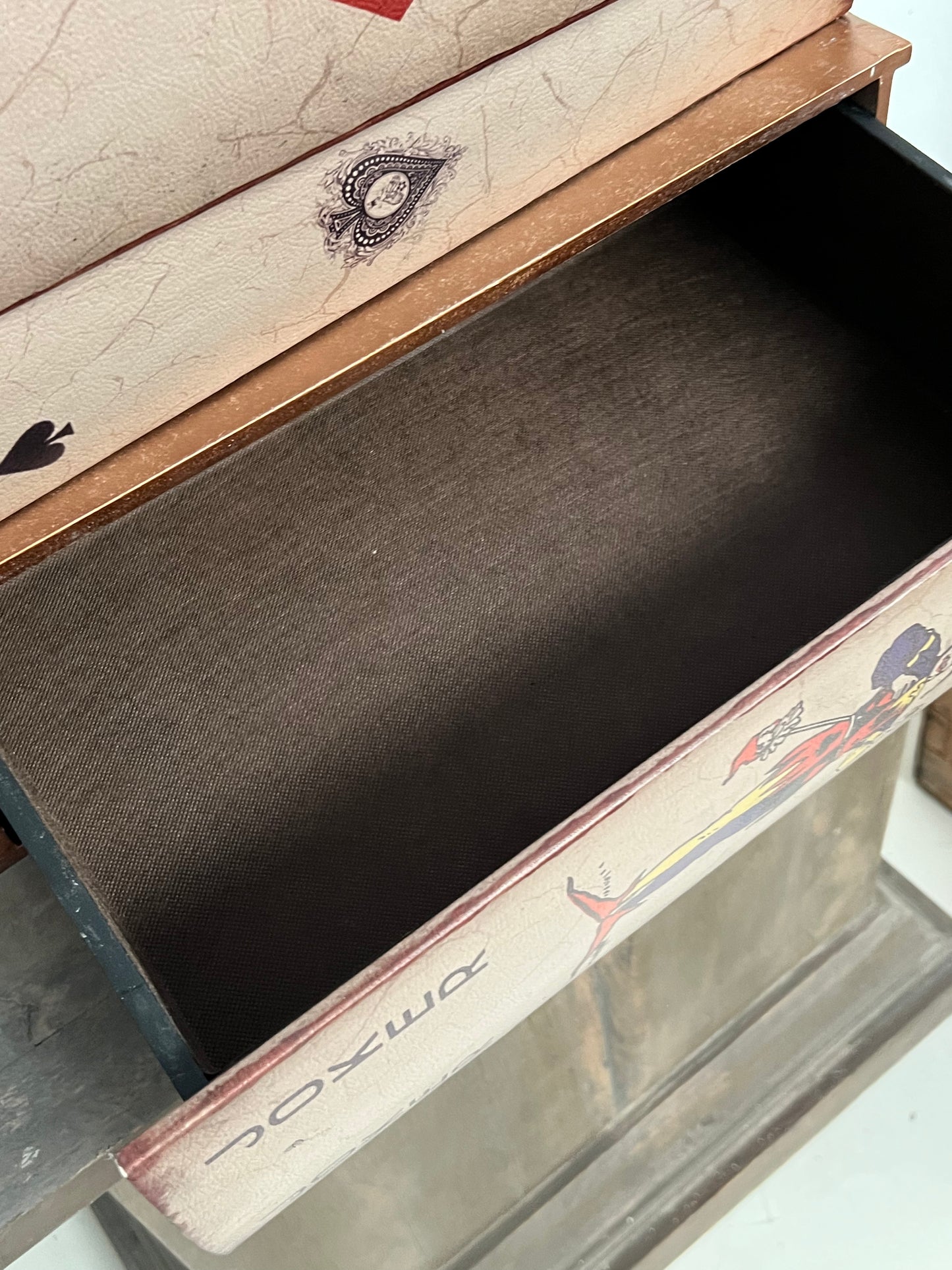 Bedside Cabinet - Deck of Cards Theme with Drawers