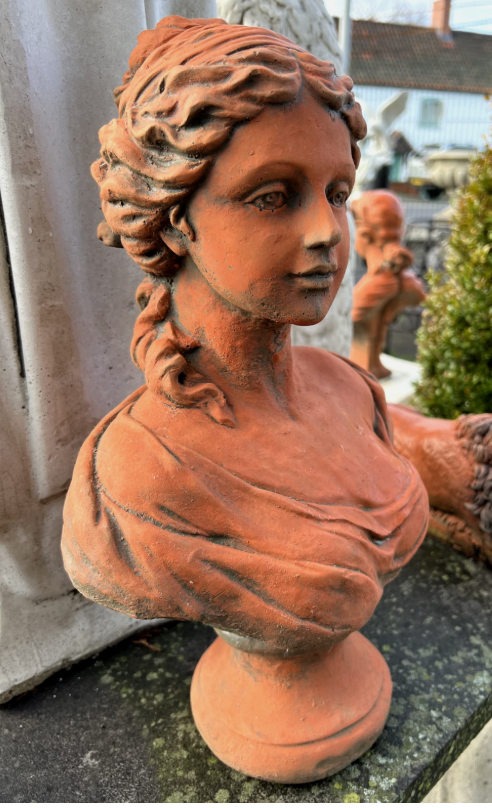 Diana Terracotta Stone Bust