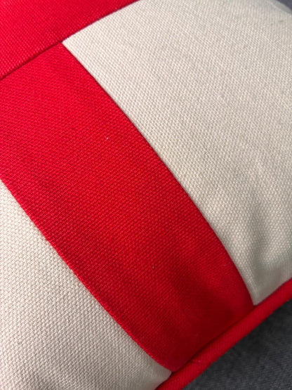 St George's Cross Cushion | Patchwork Cotton | Piped Edge | 30cm