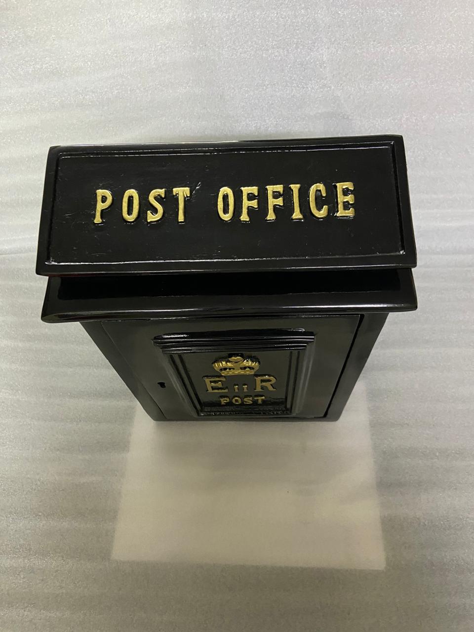 ER Wall Post Box - Queen Elizabeth II Tribute in Cast Aluminium Black
