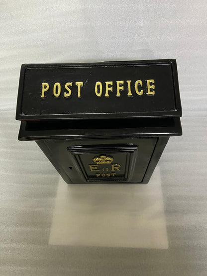 ER Wall Post Box - Queen Elizabeth II Tribute in Cast Aluminium Black