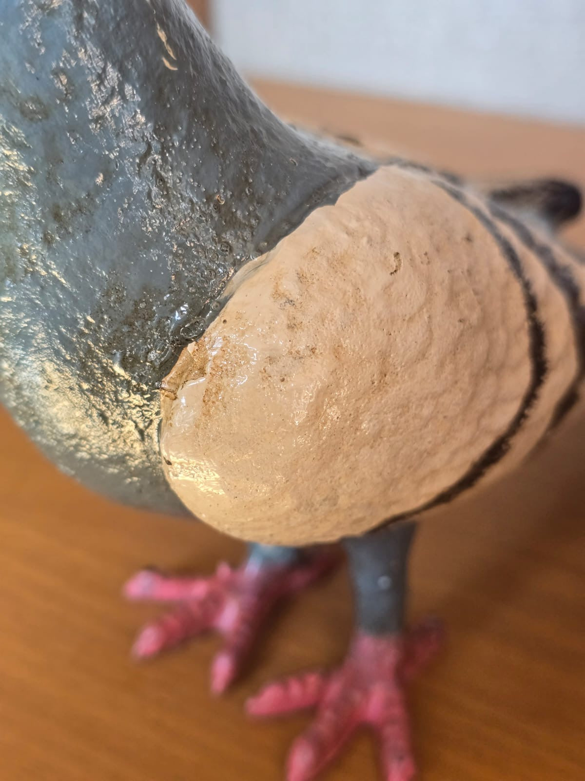 Racing Pigeon Cast Iron Ornament - Hand Painted