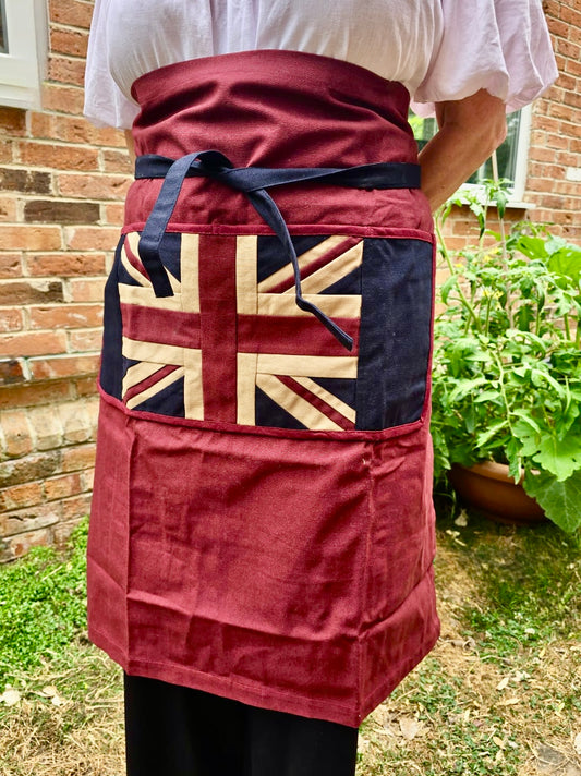 Union Jack BBQ Apron | Handmade Heavy Cotton | Four Pockets | One Size
