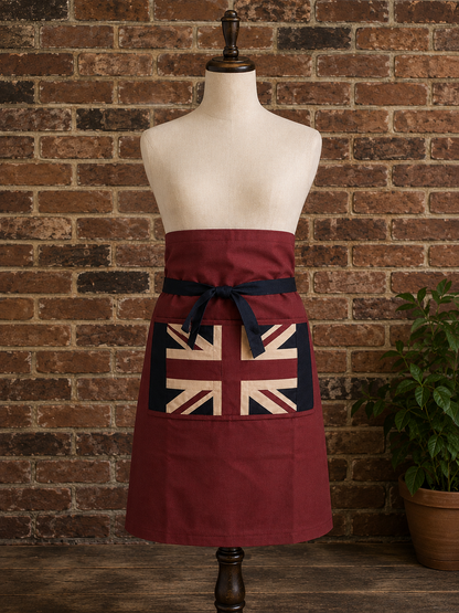 Union Jack BBQ Apron | Handmade Heavy Cotton | Four Pockets | One Size