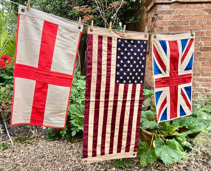 St George's Cross Flag & Throw | Handmade Heavy Cotton | Hang or Drape