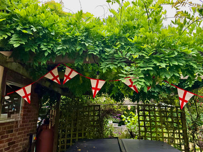England Flag Bunting | St George's Cross | Handmade 100% Cotton | 4m