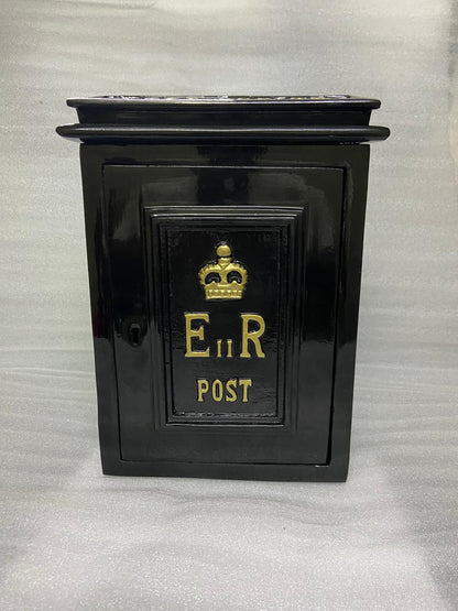 ER Wall Post Box - Queen Elizabeth II Tribute in Cast Aluminium Black