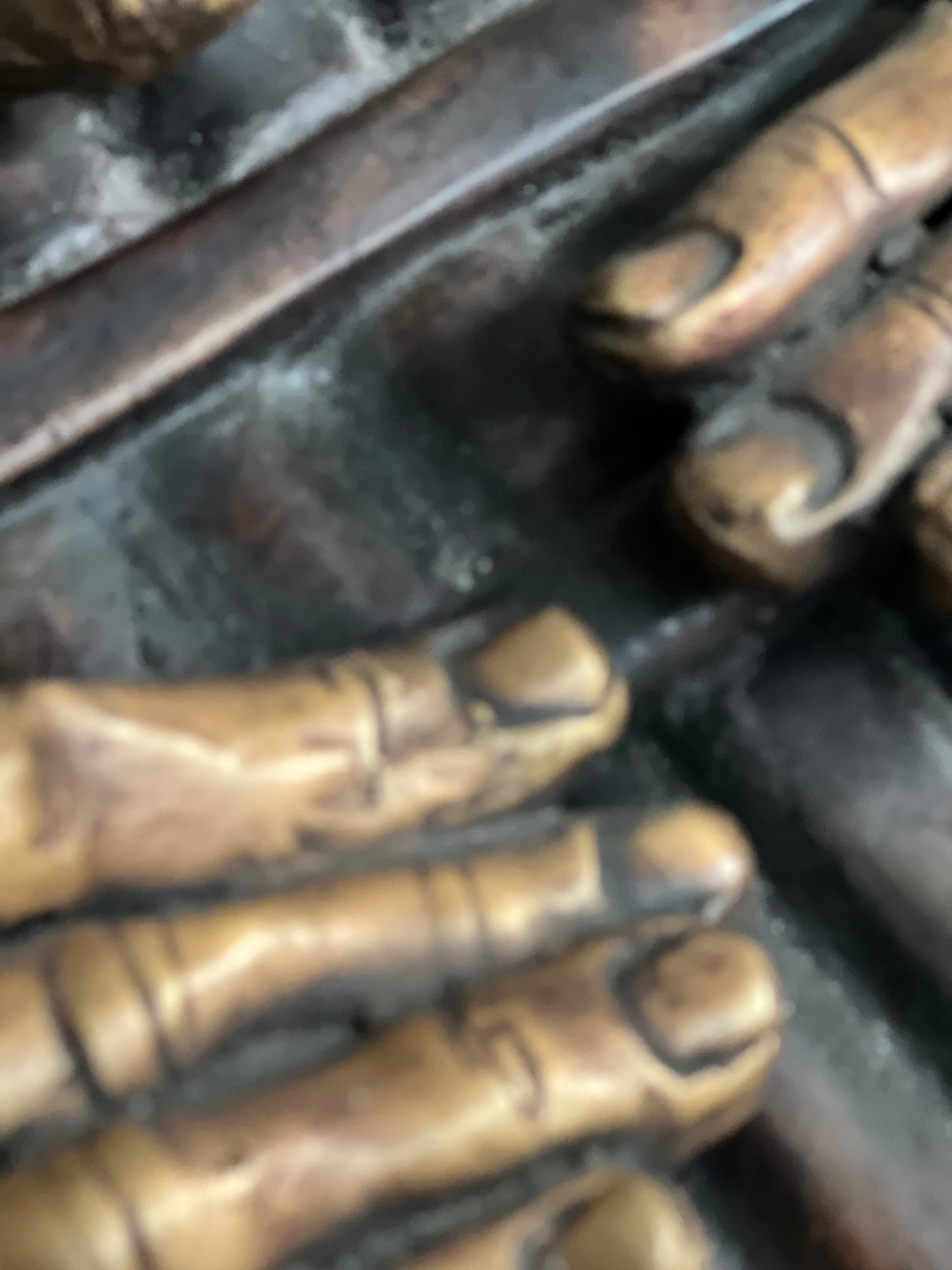 Bronze Seated Whimsical Goblin Playing Pan Pipes - Lost Wax Sculpture