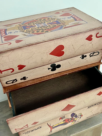 Bedside Cabinet - Deck of Cards Theme with Drawers