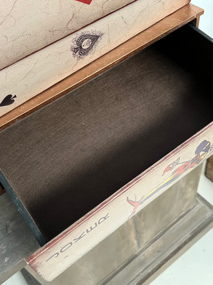Bedside Cabinet - Deck of Cards Theme with Drawers