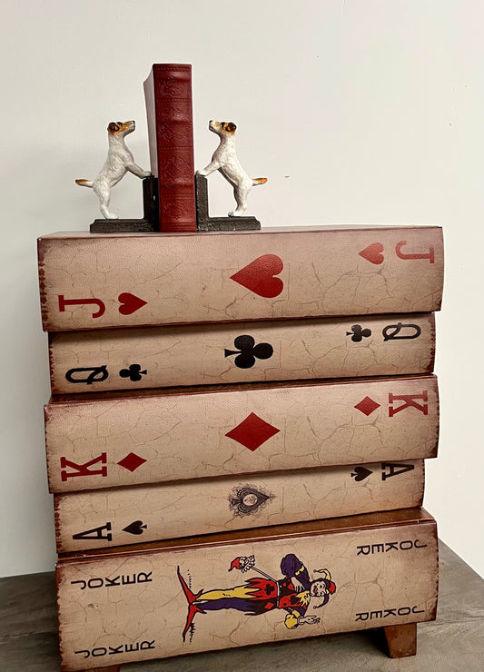 Bedside Cabinet - Deck of Cards Theme with Drawers
