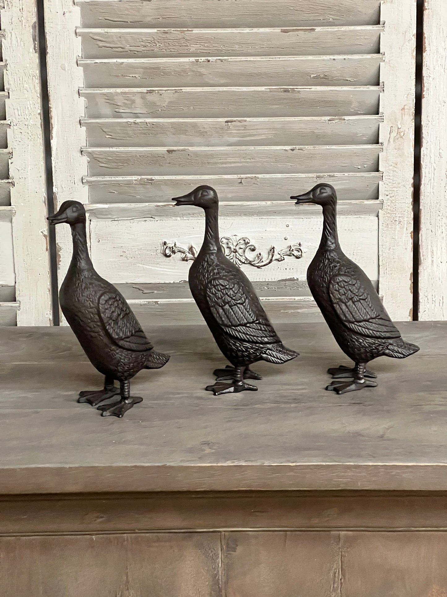 Cast Iron Runner Ducklings set of three