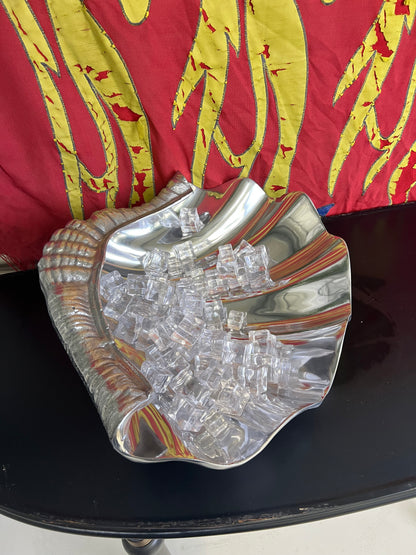 Shell Shape Cooler Platter - Cast Recycled Aluminium Clam Design