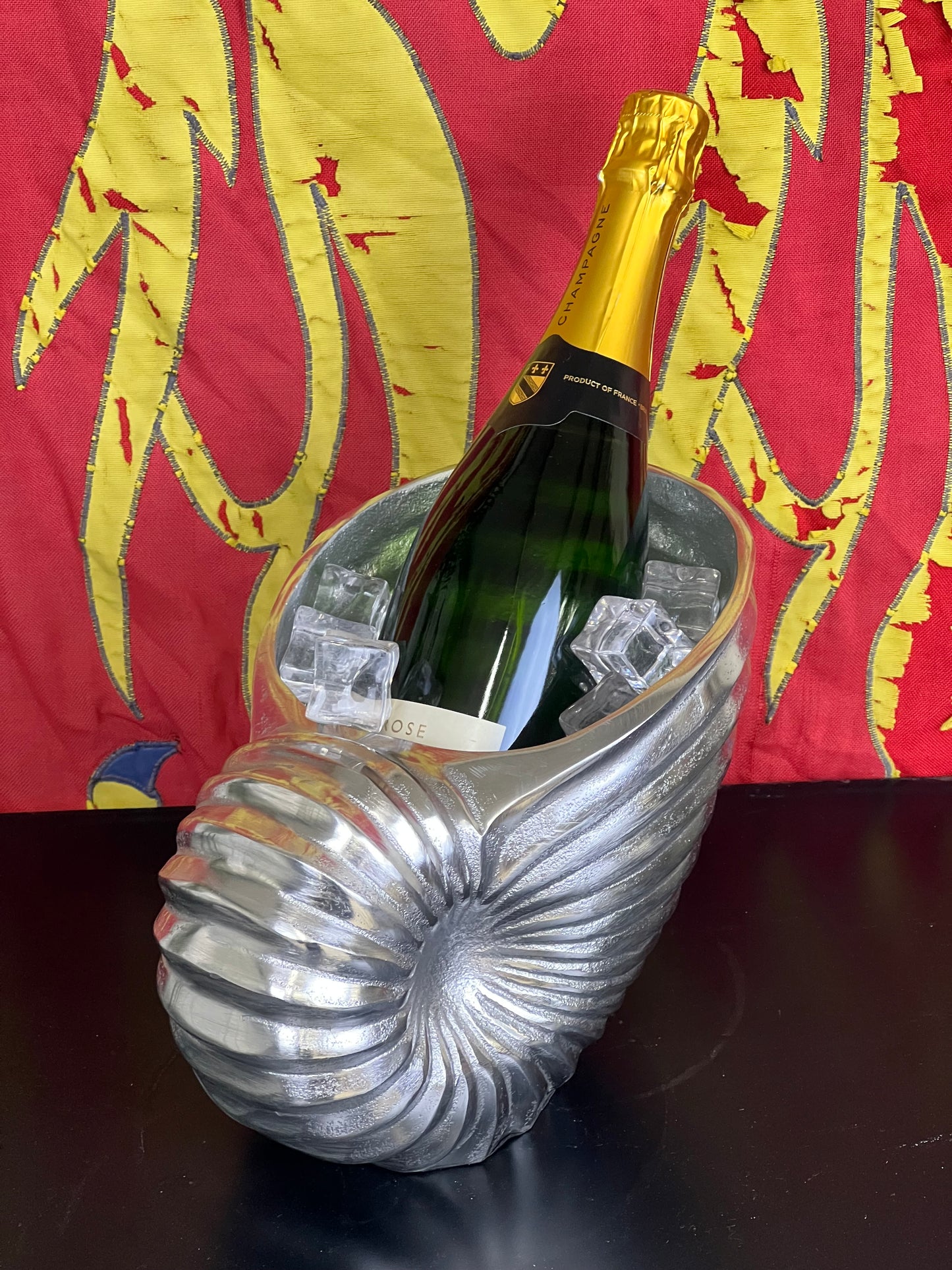 Nautilus Shell Wine Cooler - Cast Recycled Aluminium Single Bottle