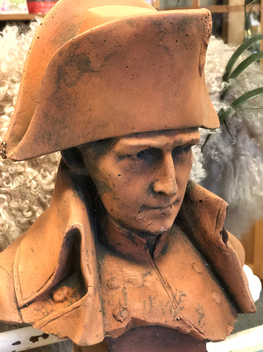 Napoleon Bonaparte Terracotta Stone Bust - Historical Sculpture