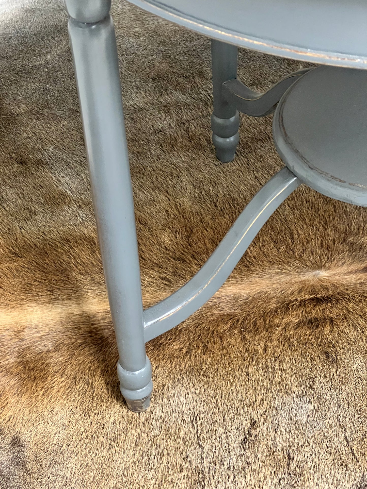 Unique Elm topped occasional table 80cm