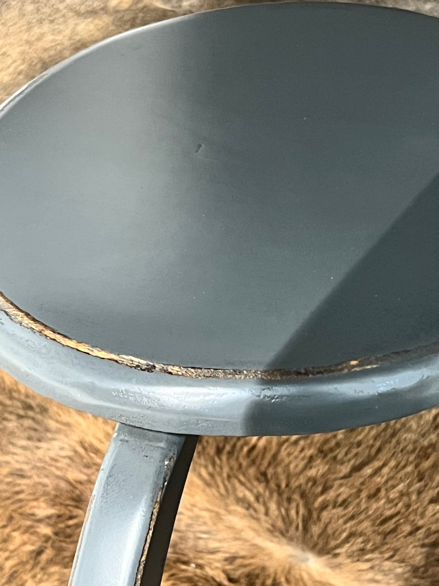 Unique Elm topped occasional table 80cm