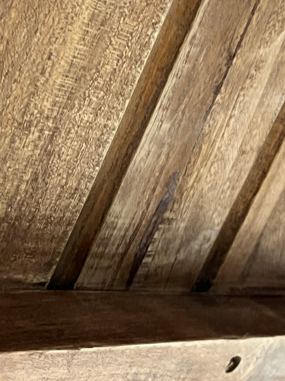 Unique Elm topped occasional table 80cm