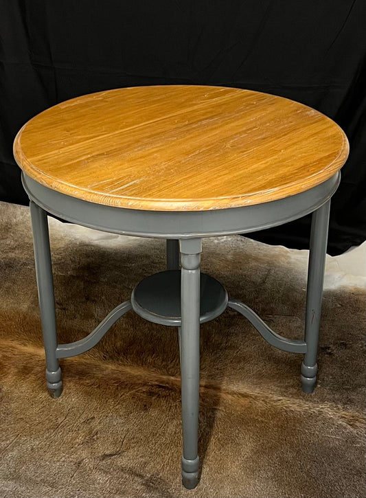 Unique Elm topped occasional table 80cm