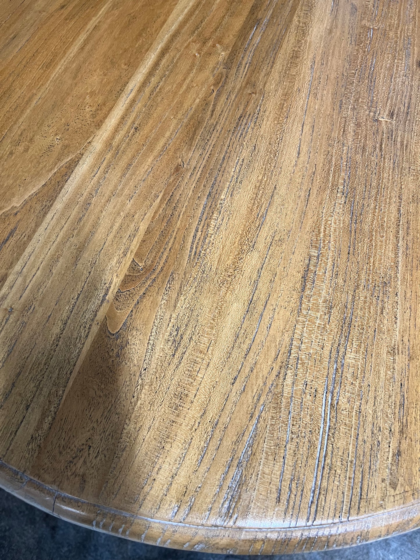 Unique Elm topped occasional table 80cm