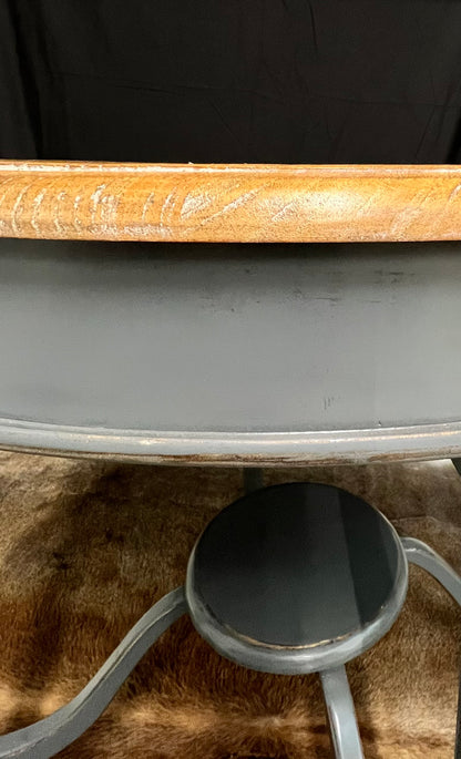 Unique Elm topped occasional table 80cm