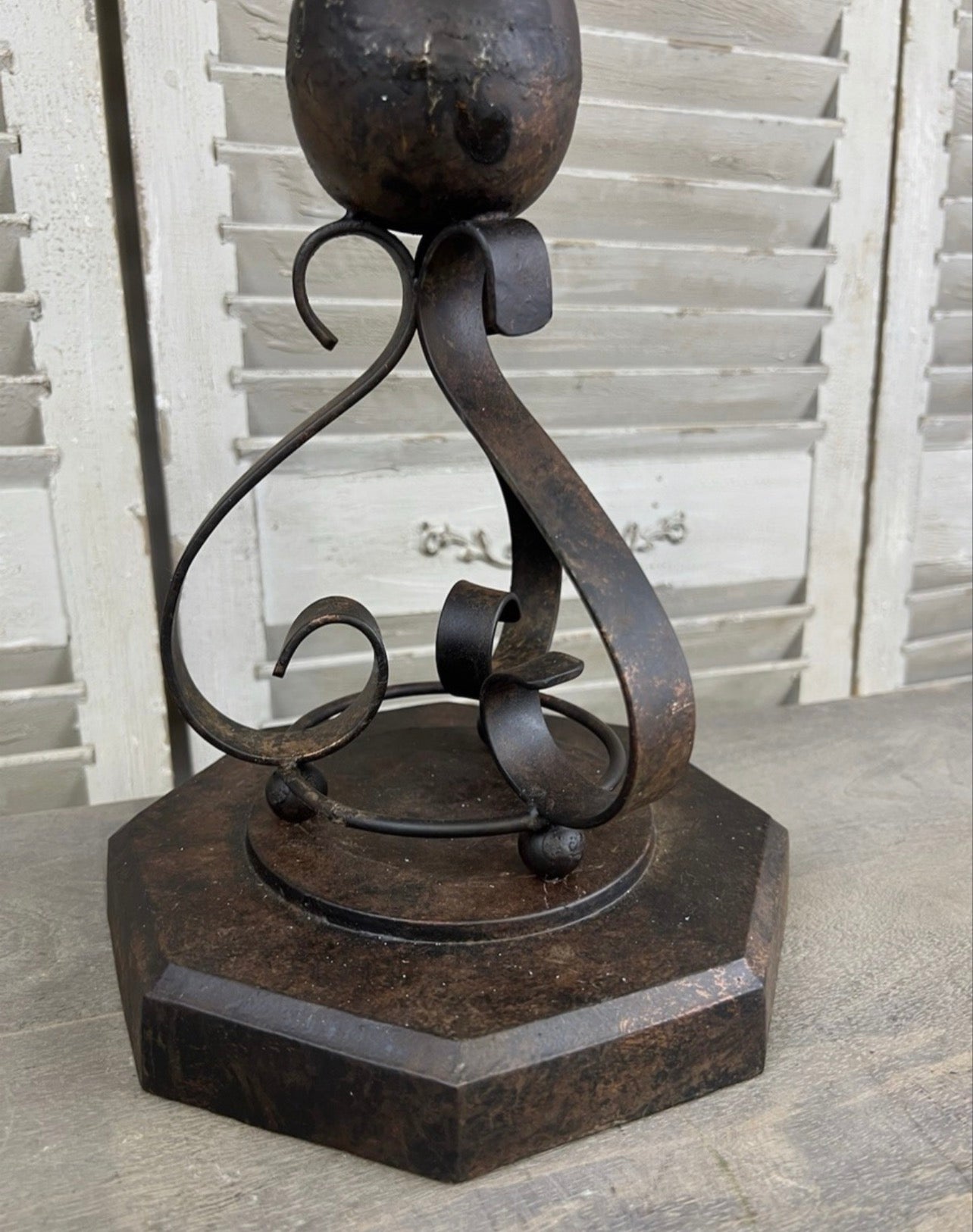 Hand-Forged Cast Iron & Steel Armillary Sphere - 91cm Garden Sculpture