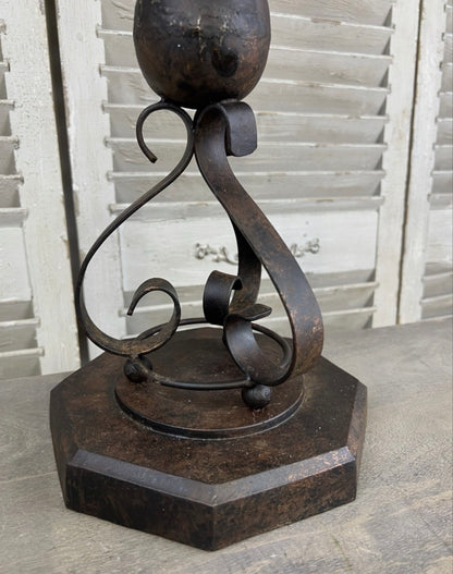 Hand-Forged Cast Iron & Steel Armillary Sphere - 91cm Garden Sculpture