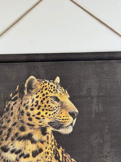 Spotted Jaguar canvas wall art 84cm
