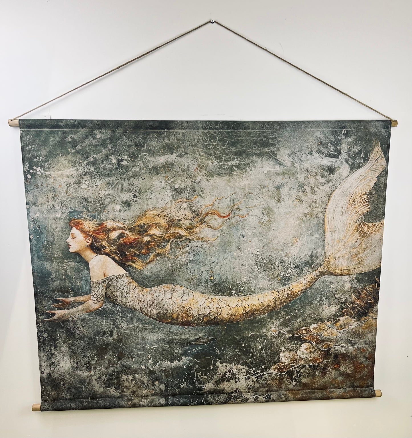 Mermaid canvas wall art 100cm