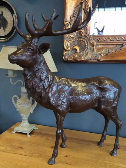 Bronze table Stag