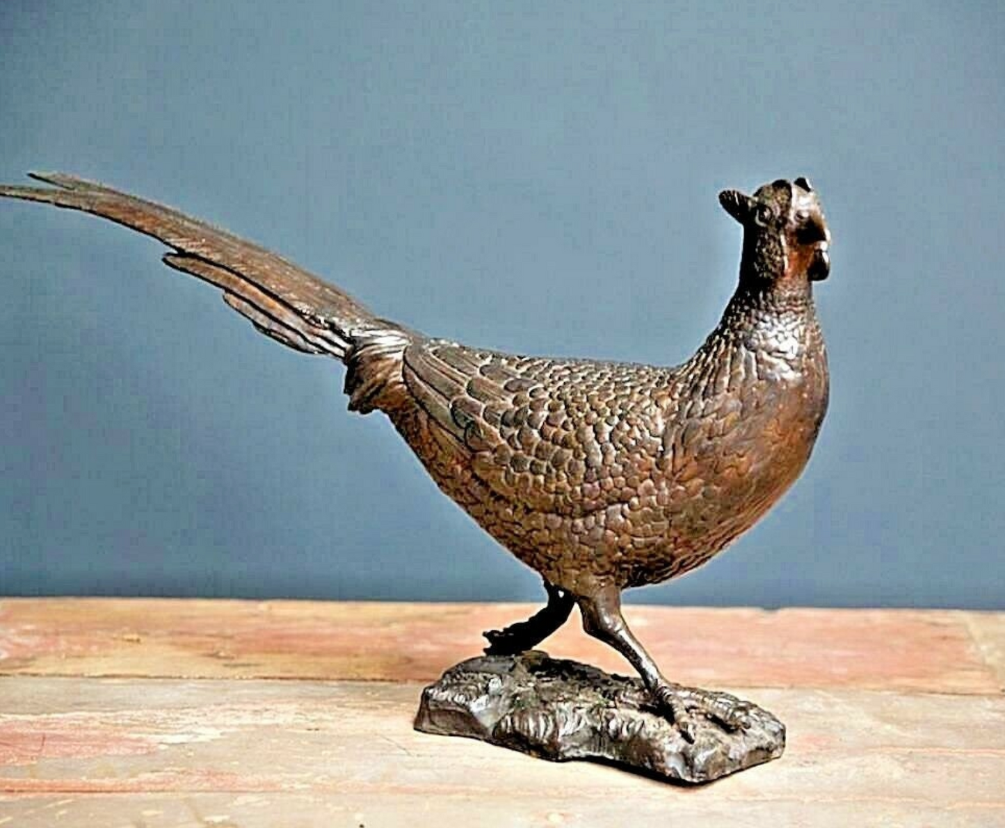 Bronze English Pheasant Sculpture - Lost Wax Method 70cm