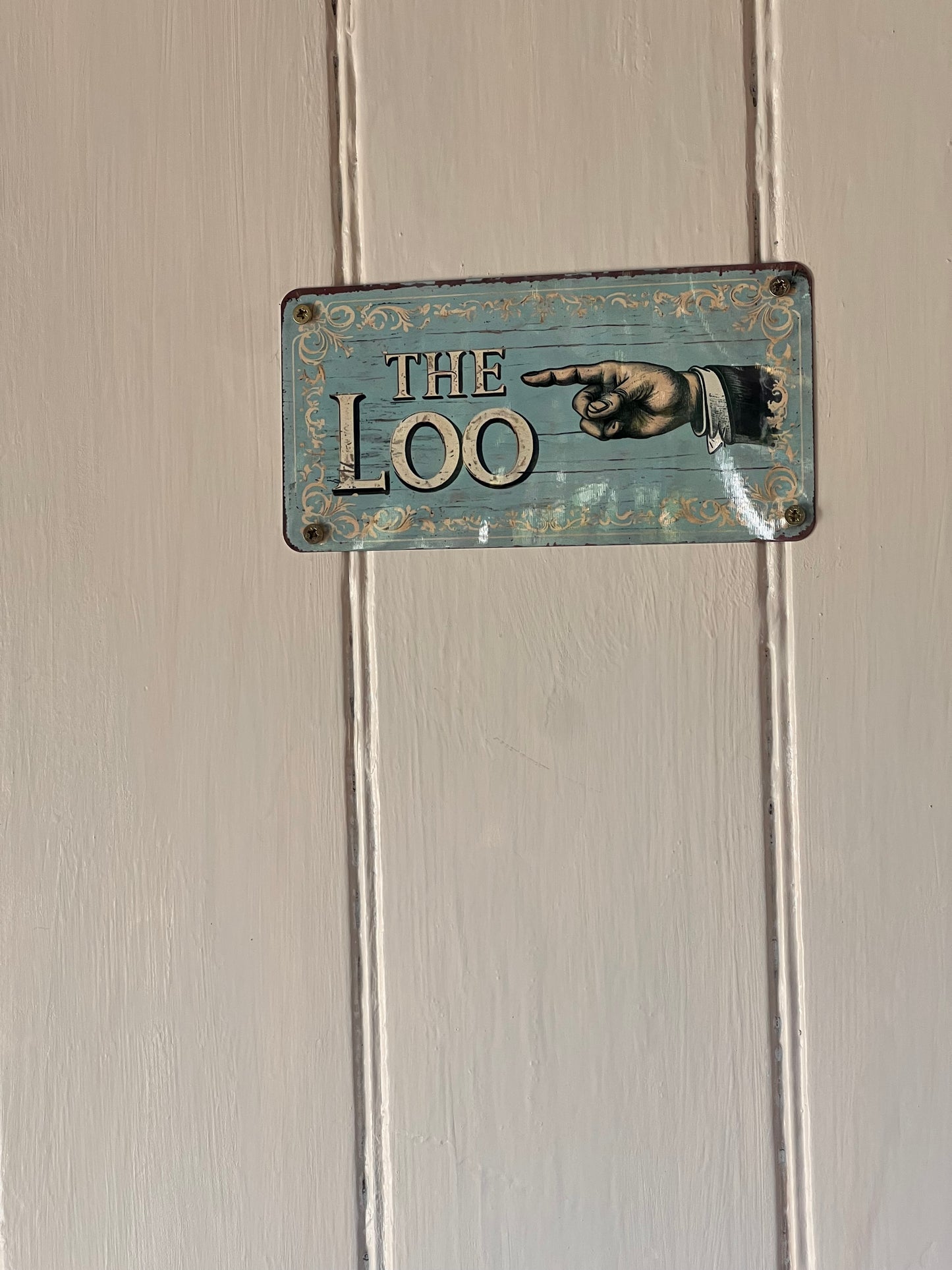 Vintage Style Metal "The Loo" Door Sign