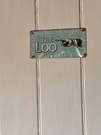Vintage Style Metal "The Loo" Door Sign
