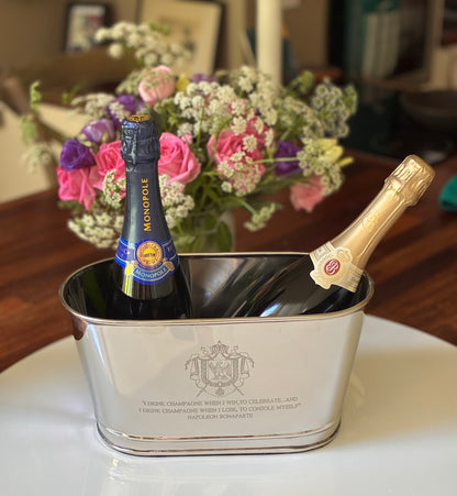 Napoleon Champagne Cooler | Hand-Engraved Small Wine Bath
