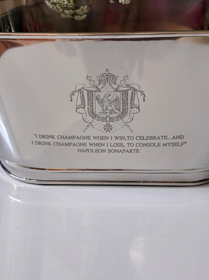 Napoleon Champagne Cooler | Hand-Engraved Small Wine Bath
