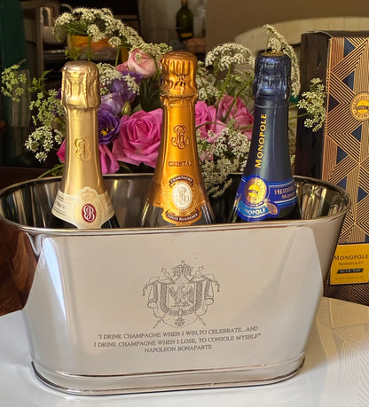 Napoleon Champagne Cooler | Hand-Engraved medium  Wine Bath