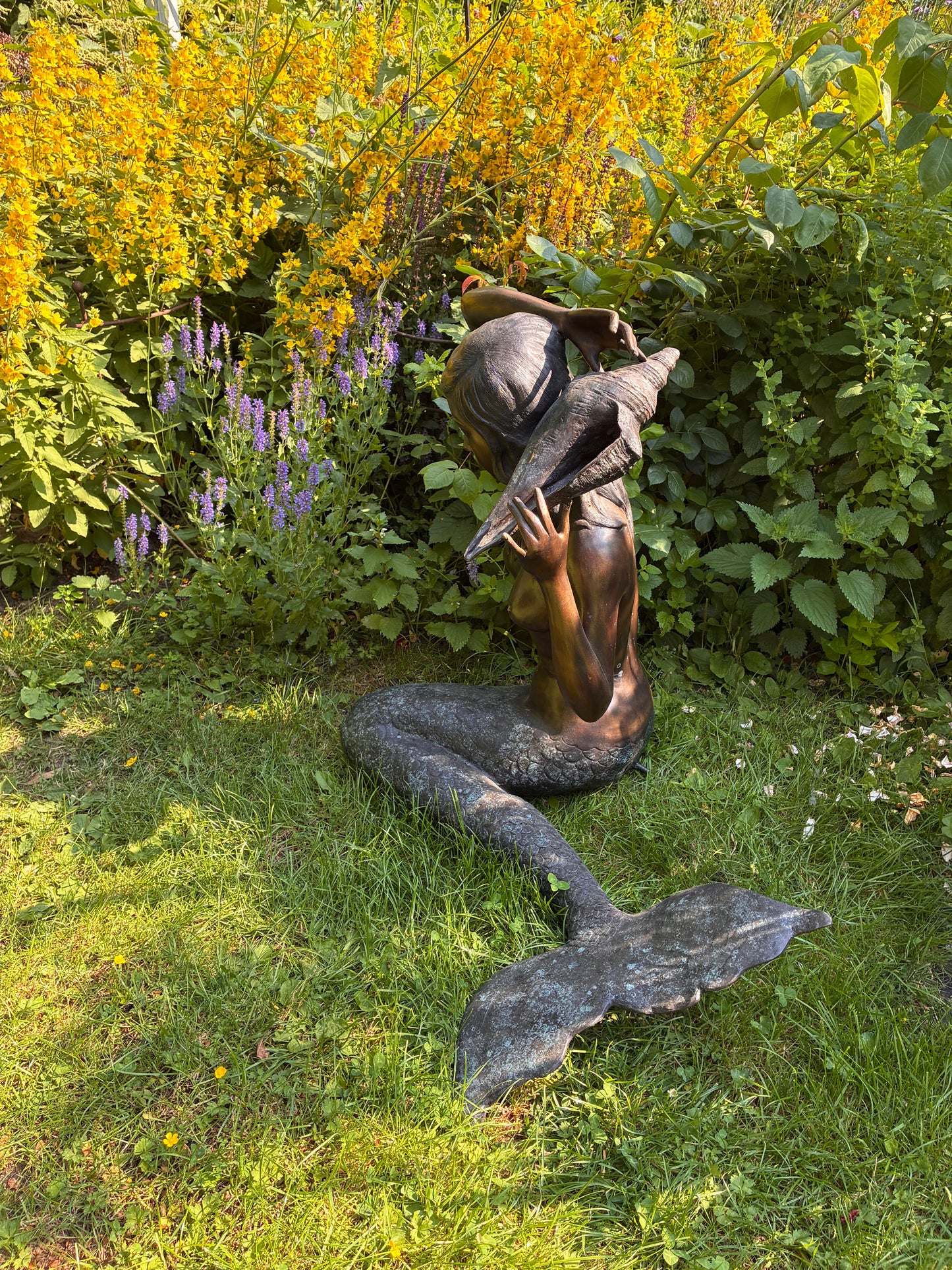 Bronze Mermaid Sculpture | Lost Wax Cast | Handcrafted Heirloom Piece