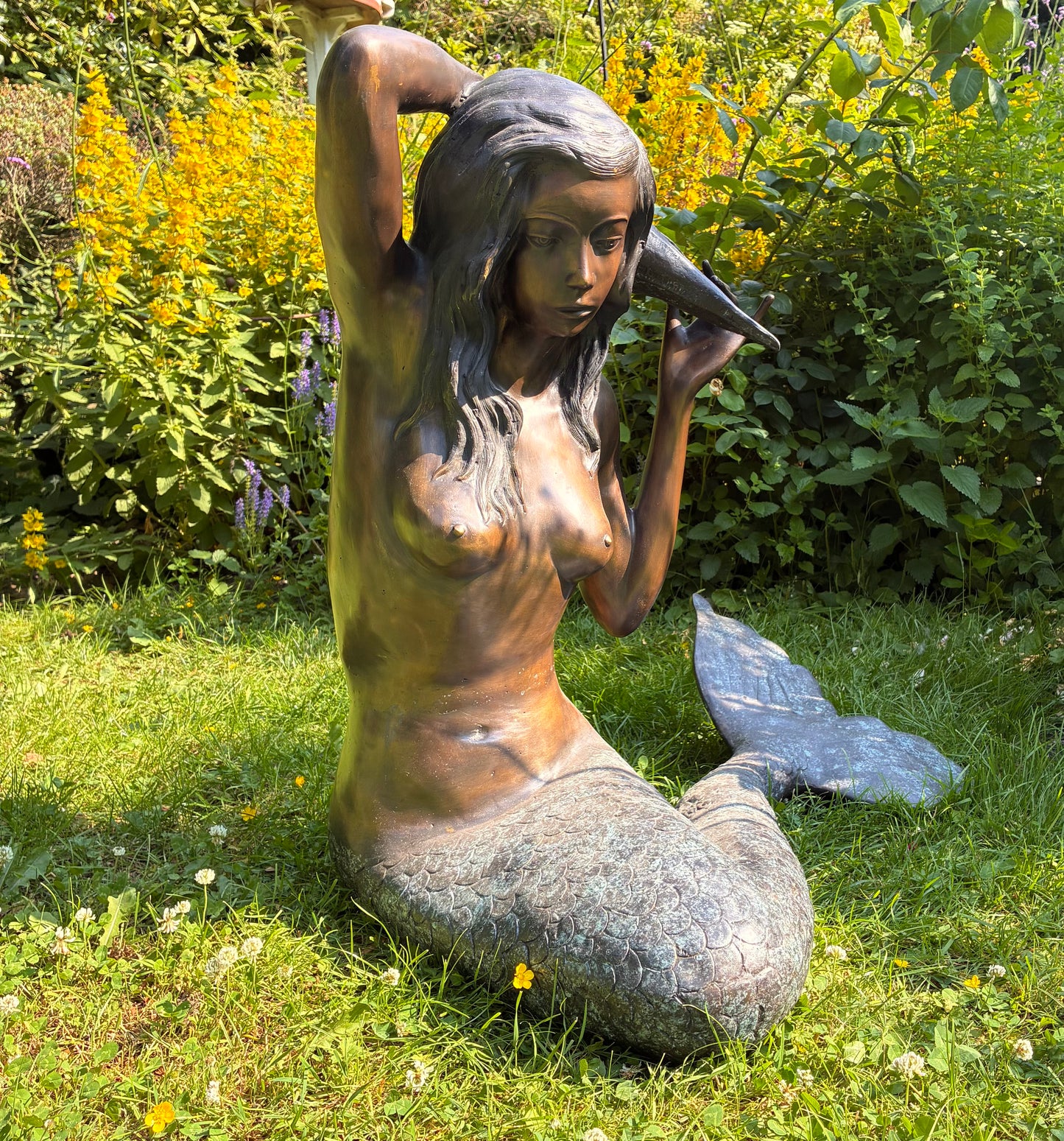 Bronze Mermaid Sculpture | Lost Wax Cast | Handcrafted Heirloom Piece