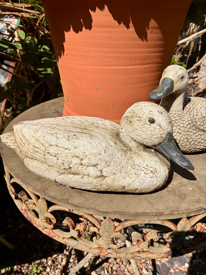 Mallard Duck Stone Sculpture | Handmade Wildlife Garden Ornament | UK
