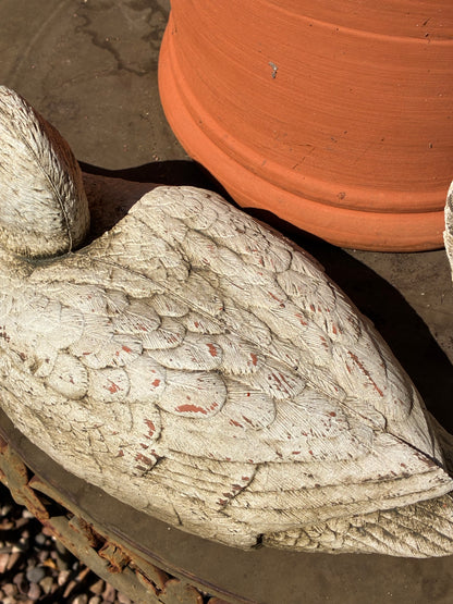 Mallard Duck Stone Sculpture | Handmade Wildlife Garden Ornament | UK