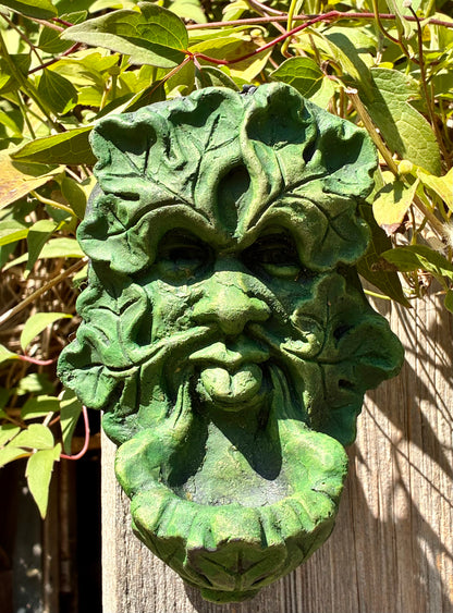 Green Man Bird Feeder | Handmade Terracotta | Garden Wildlife Ornament