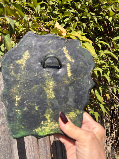 Green Man Wall Plaque | Handmade Terracotta | Medieval Gothic Garden Ornament