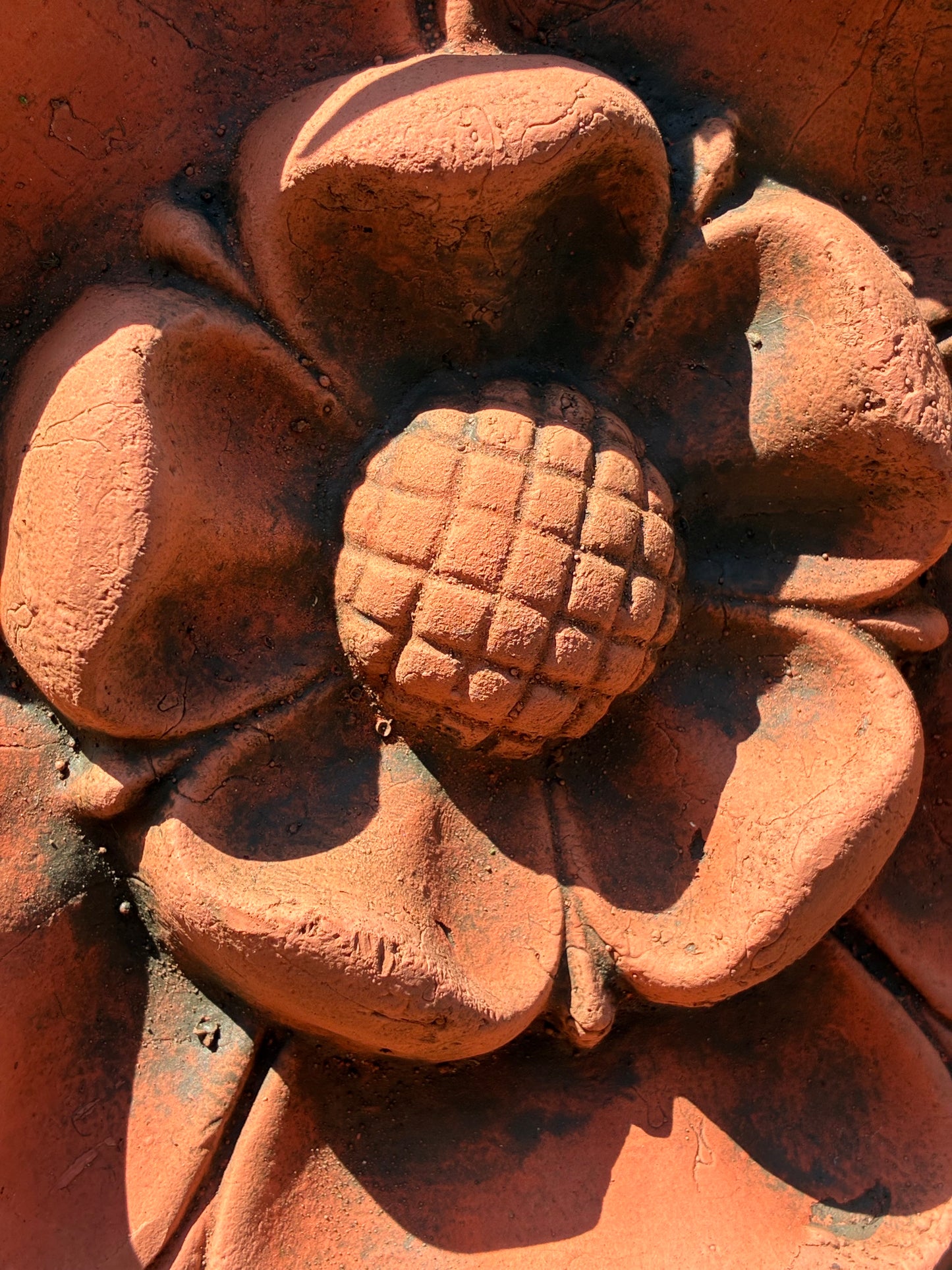 Tudor Rose Wall Plaque | Rose-Shaped | Handmade Terracotta | England's National Emblem