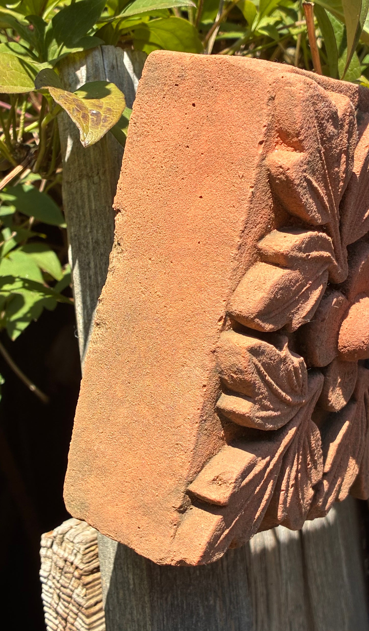 Flower & Leaf Wall Plaque | Handmade Terracotta | New Home & Gift Ornament