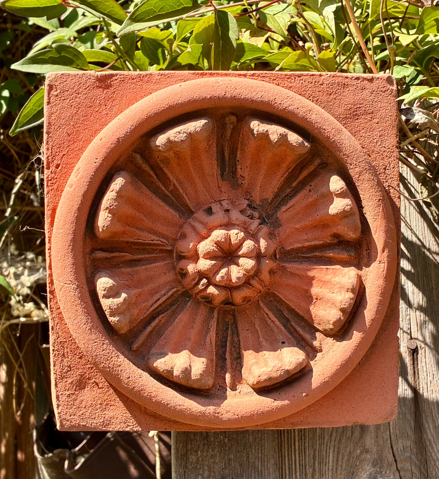 Anemone Wall Plaque | Handmade Terracotta | Windflower Garden Ornament
