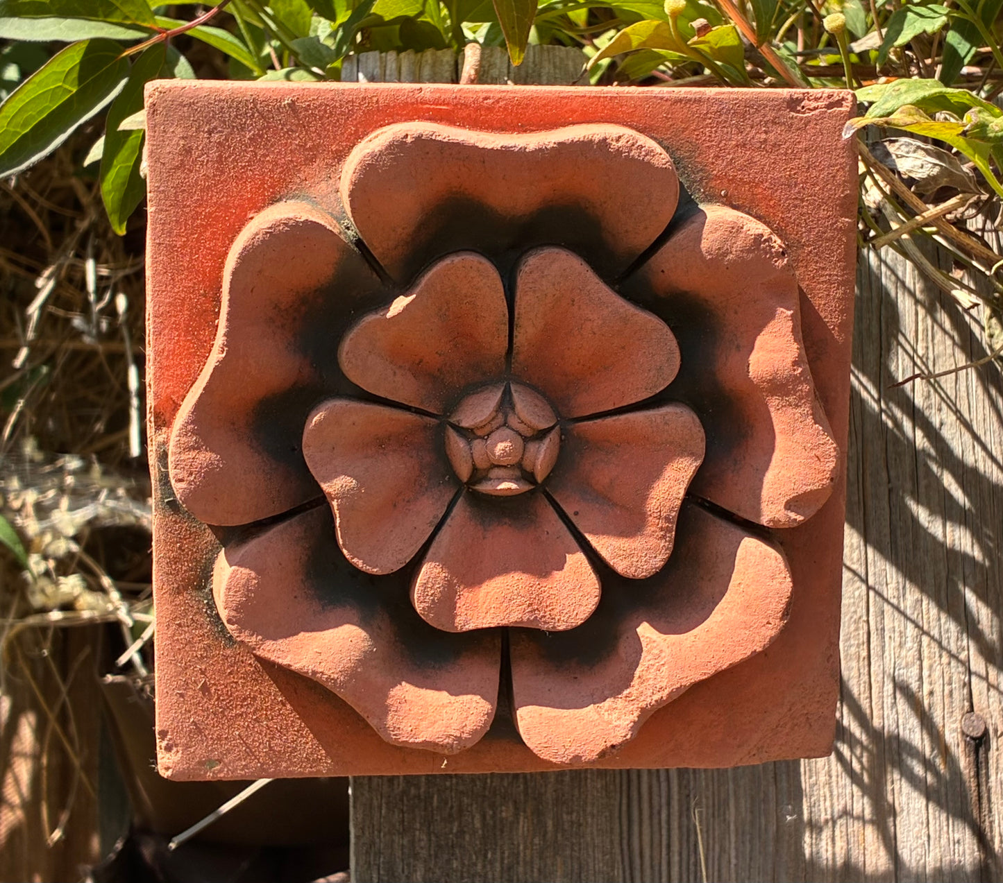Tudor Rose Wall Plaque | Handmade Terracotta | England's National Emblem