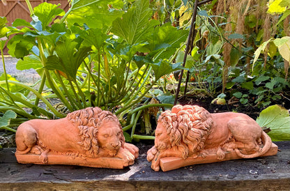 Canova Lions — Terracotta Pair | Garden & Home Sculpture