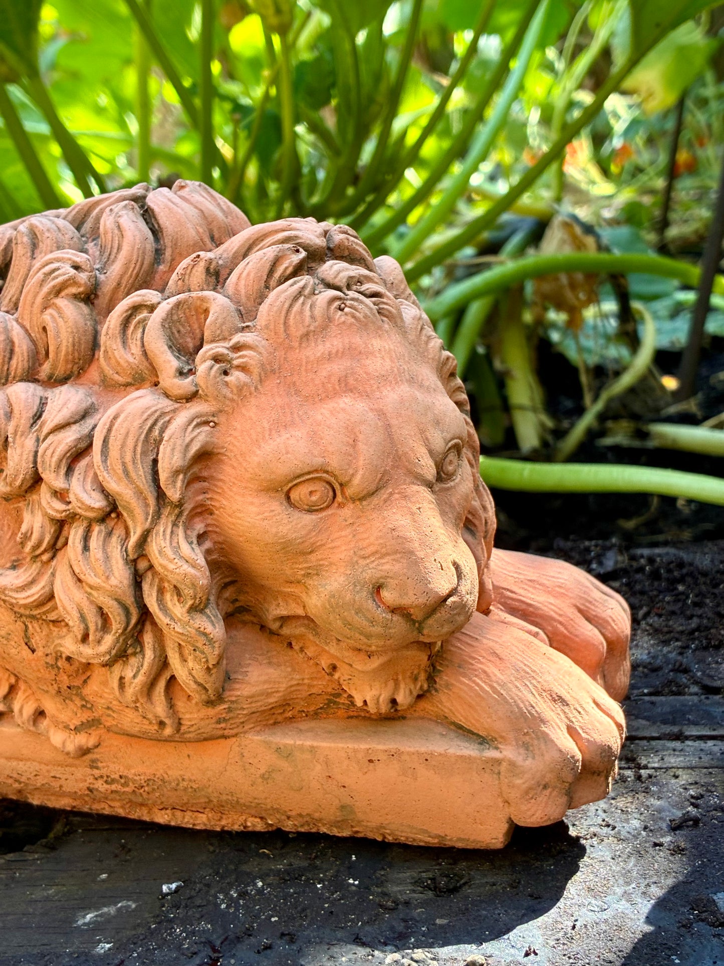 Canova Lions — Terracotta Pair | Garden & Home Sculpture