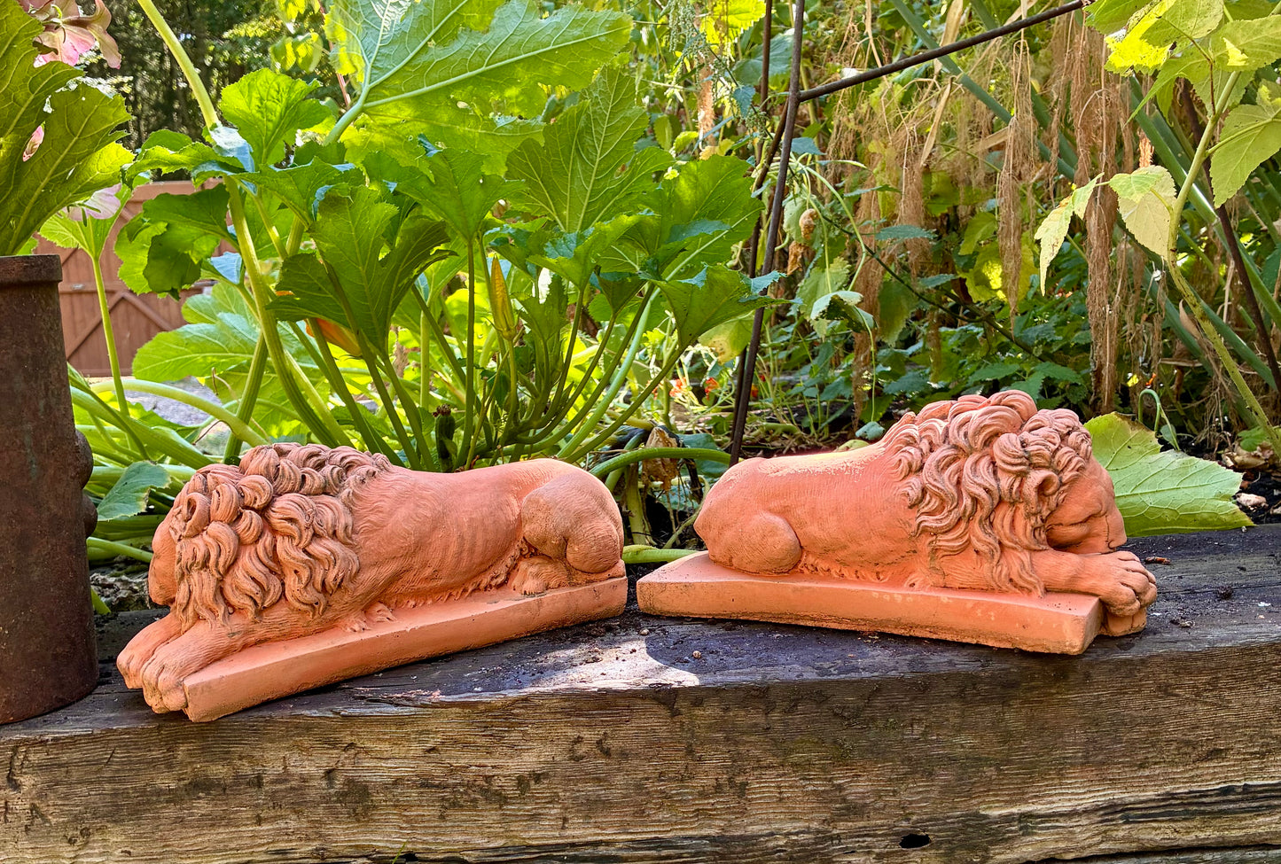 Canova Lions — Terracotta Pair | Garden & Home Sculpture