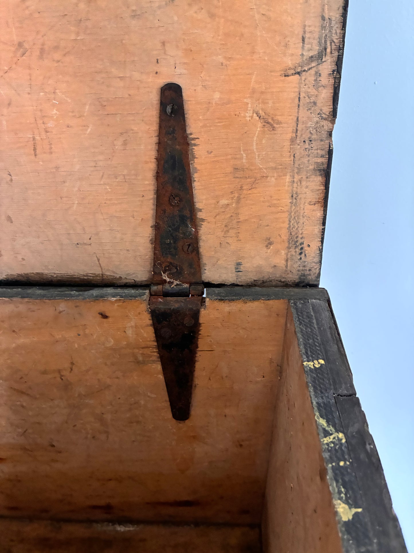 Vintage Wooden Trunk | Cadbury Maintenance Dept | Original Metal Handles | Authentic Industrial Storage